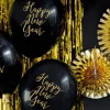 Balon Happy New Year czarny pastel 1szt. SYLWESTER