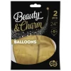 Balon kula platynowy jasno złoty Beauty&Charm Chrome (Shiny, Glossy) 24 cale 2 szt.