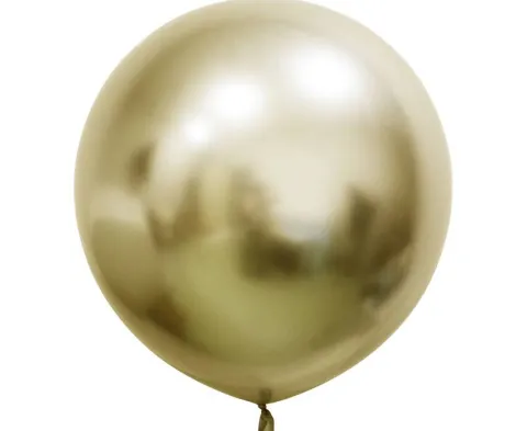 Balon kula platynowy jasno złoty Beauty&Charm Chrome (Shiny, Glossy) 24 cale 2 szt.