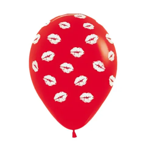 Balon Sempertex Całusy USTA Białe- 1 sztuka