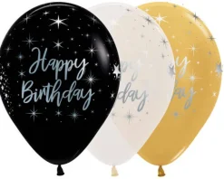 Balon Sempertex Happy Birthday Metallic 12 cali 1 szt. mix