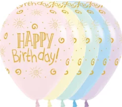 Balon Sempertex Happy Birthday Sun Pastel 12 cali 1 szt. mix