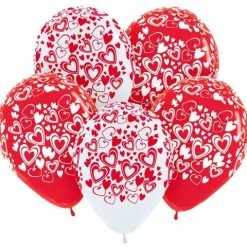 Balon Sempertex Podwójne Serca - Białe- 1 sztuka