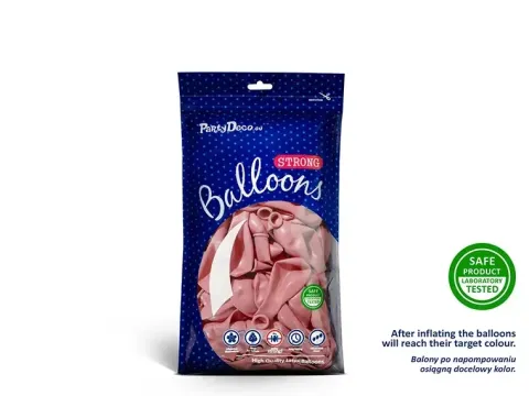 Balon Strong jednokolorowy 5 cali 100 szt. Pastel Baby Pink