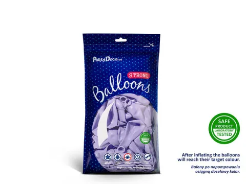 Balon Strong jednokolorowy 5 cali 100 szt. Pastel Light Lilac