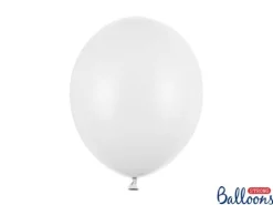 Balon Strong jednokolorowy 12 cali 100 szt. Pastel Pure White