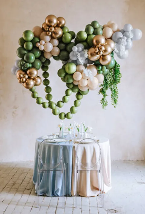 Balon Strong jednokolorowy 12 cali 100 szt. Pastel Rosemary Green