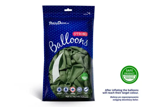 Balon Strong jednokolorowy 12 cali 100 szt. Pastel Rosemary Green