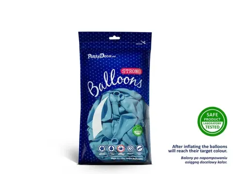Balon Strong jednokolorowy 5 cali 100 szt. Pastel Baby Blue