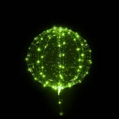 Balon świecący LED ZIElONY zestaw (balon + lampki)
