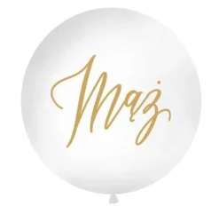 Balon ze złotym napisem ŻONA 1 metr