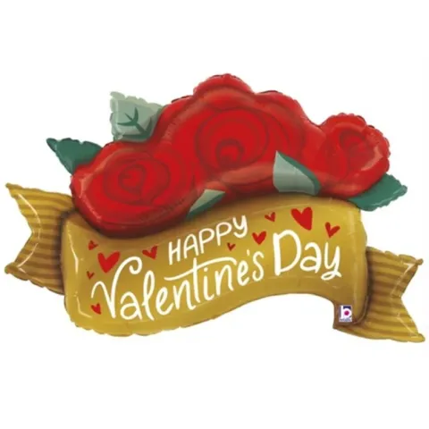 Balon foliowy Czerwone Róże Happy Valentine's Day 41 cali