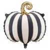 Balon foliowy Dynia w paski kremowo czarne 39x38 cm