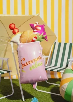 Balon foliowy Koktajl Summer Vibes różowy 47x79 cm