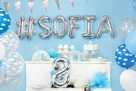 BALON foliowy Litera F 35 cm na POWIETRZE