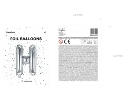 BALON foliowy Litera H 35 cm na POWIETRZE
