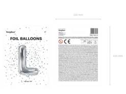 BALON foliowy Litera L 35 cm na POWIETRZE