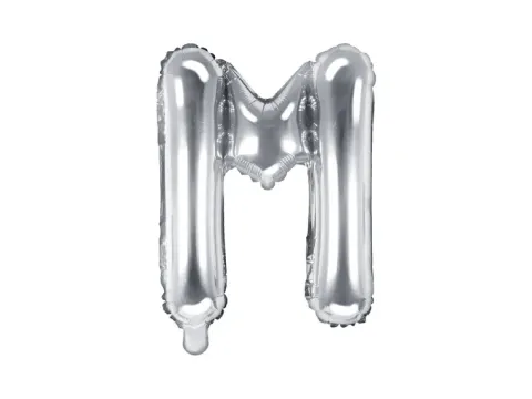 BALON foliowy Litera M 35 cm na POWIETRZE