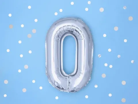 BALON foliowy Litera O 35 cm na POWIETRZE