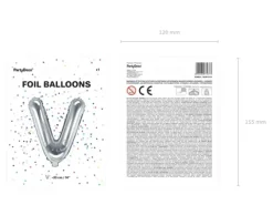 BALON foliowy Litera V 35 cm na POWIETRZE