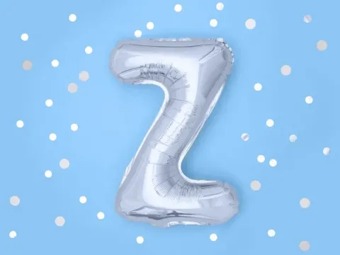 BALON foliowy Litera Z 35 cm na POWIETRZE