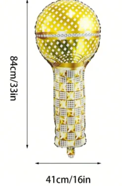 Balon foliowy Mikrofon złoty 41x84 cm