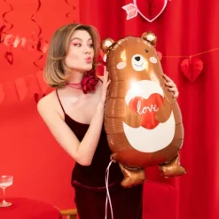 Balon foliowy Miś z sercem Love 48x79cm