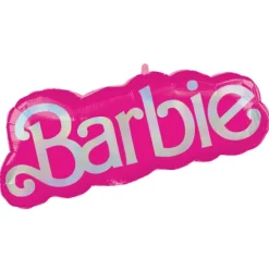Balon foliowy napis Barbie różowy 81x30 cm