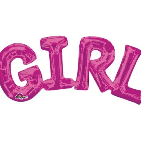 Balon foliowy Napis GIRL różowy Anagram