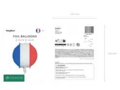 Balon foliowy okragły Flaga Francji 35 cm