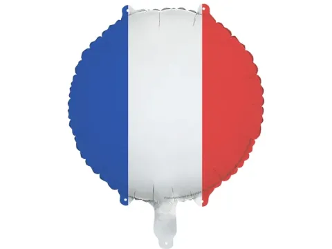 Balon foliowy okragły Flaga Francji 35 cm