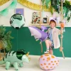 Balon foliowy okragły urodzinowy Happy Birthday Dinozaur 35 cm