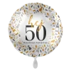 Balon foliowy okragły Wszystkiego najlepszego Hej 50! 18 cali