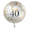 Balon foliowy okragły Wszystkiego najlepszego Hej 40! 18 cali
