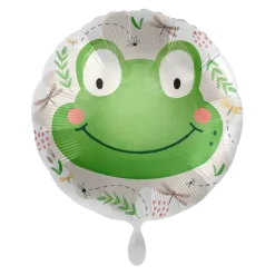 Balon foliowy okragły z żabką 18 cali 43 cm