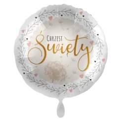 Balon foliowy okrągły Chrzest Święty 18"