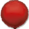 Balon foliowy okrągły jednokolorowy 18 cali czerwony