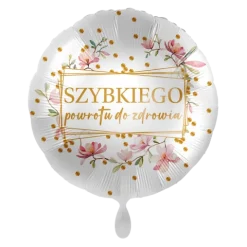 Balon foliowy okrągły Szybkiego Powrotu do Zdrowia 43 cm