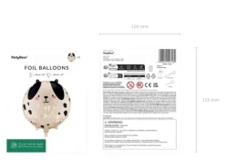 Balon foliowy okrągły urodzinowy Happy Birthday Piesek 35 cm