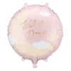 Balon foliowy okrągły Witaj w domu 35 cm różowy