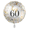 Balon foliowy okrągły Wszystkiego najlepszego Hej 60! 18 cali