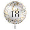 Balon foliowy okrągły Wszystkiego najlepszego Hej 18! 18 cali