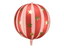 Balon foliowy Piłka w gwiazdki czerwona Cyrk 75 cm