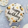 Balon foliowy POJAZDY BUDOWY Happy Birthday 45 cm