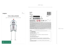 Balon foliowy Robot lewitujący na hel 37x80 cm
