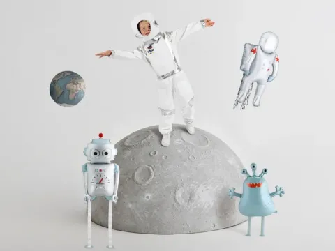 Balon foliowy Robot lewitujący na hel 37x80 cm