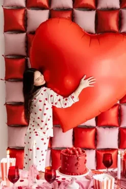 Balon foliowy serce czerwony XXL 160x160 cm
