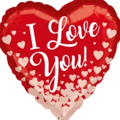 Balon foliowy serce I Love You WALENTYNKI 43 cm