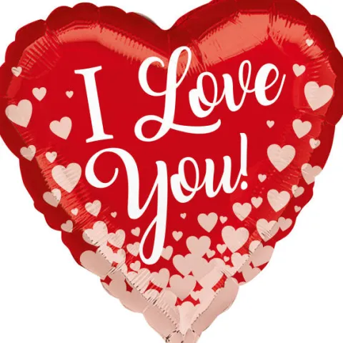 Balon foliowy serce I Love You WALENTYNKI 43 cm
