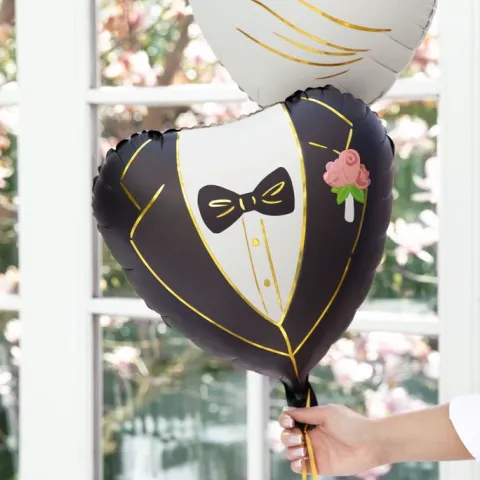Balon foliowy serce Pan Młody 18 cali